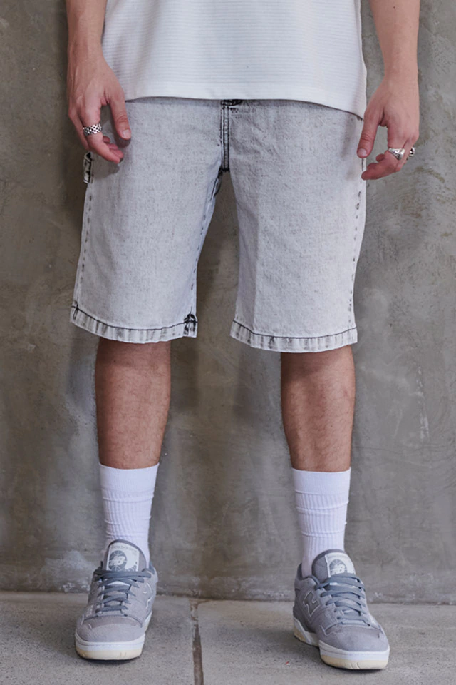Bermuda jort jeans Nephew cinza