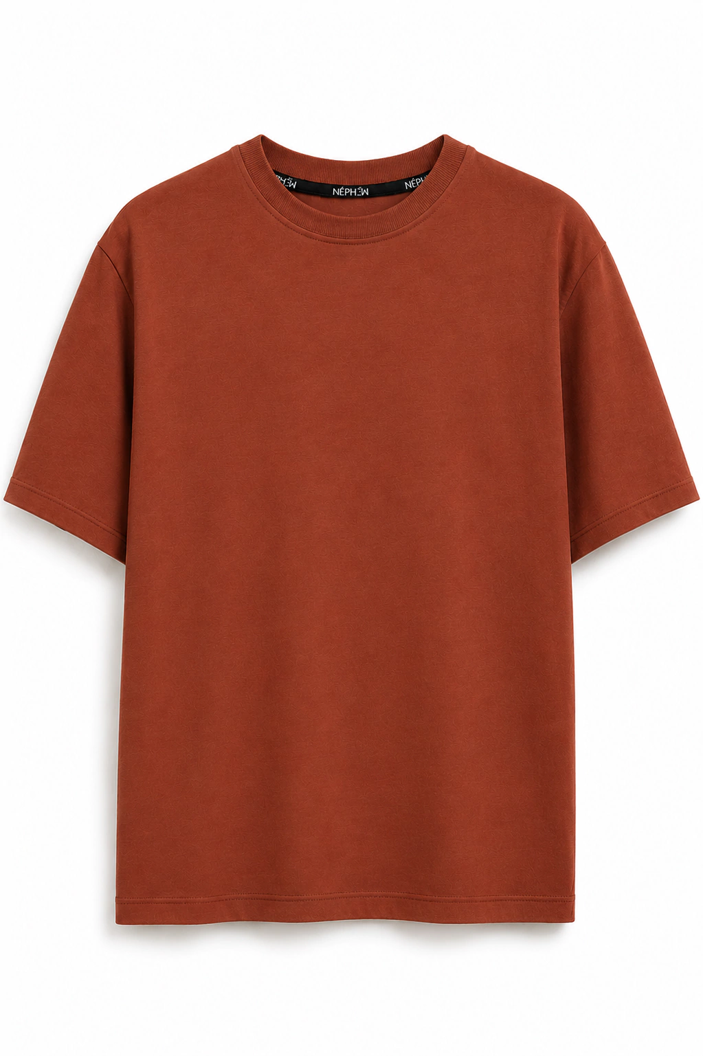 Camiseta básica de algodão Pima marrom Nephew